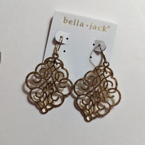 Gold Filagree Drop Earrings